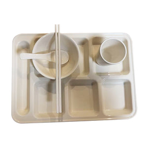 Biodegradable cafeteria tray.