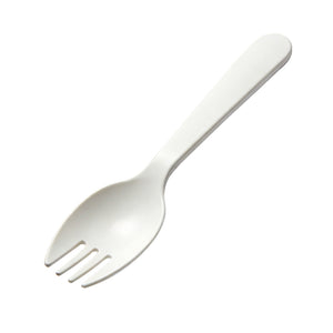 Biodegradable fork and spoon in one