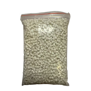 Biodegradable injection molding raw material particles